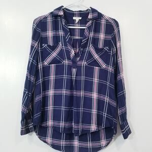 Soft Joie Plaid Blouse
